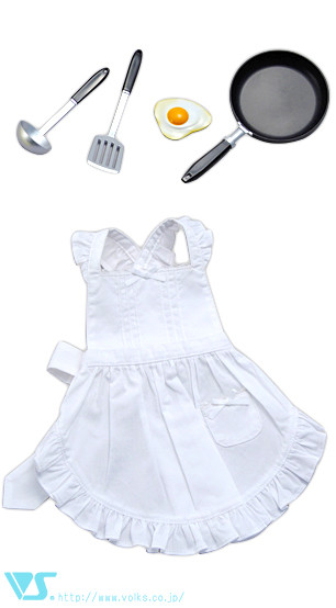 Frying Pan & Apron Set (White), Volks, Accessories, 1/3