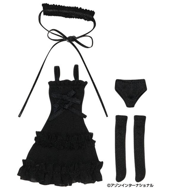 Goth Chiffon One-Piece (Black), Azone, Accessories, 1/12, 4580116034725