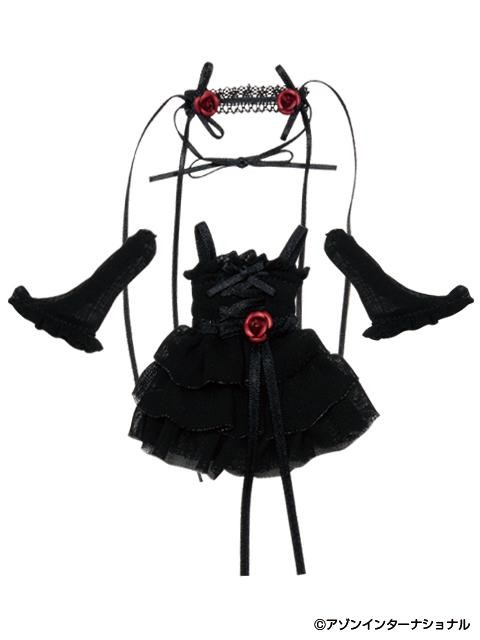 Rose Chiffon One-Piece (Rose Red and Black), Azone, Accessories, 1/12, 4580116034770