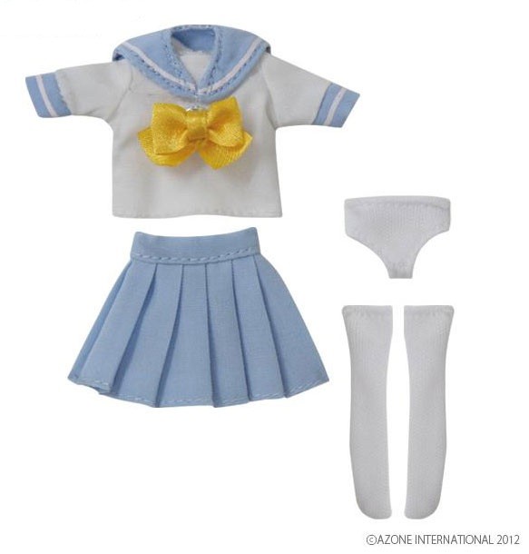 Short-sleeved Sailor Suit (White and Light Blue), Azone, Accessories, 1/12, 4580116034923