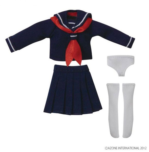 Long-sleeved Sailor Suit (Navy), Azone, Accessories, 1/12, 4580116034947