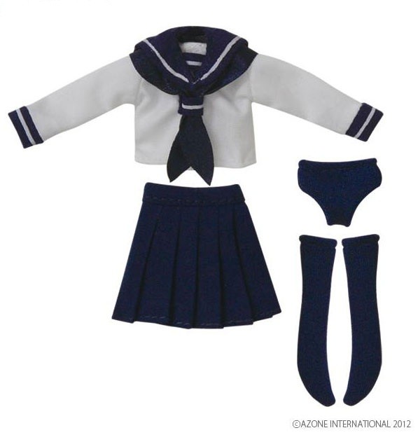 Long-sleeved Sailor Suit (White), Azone, Accessories, 1/12, 4580116034954