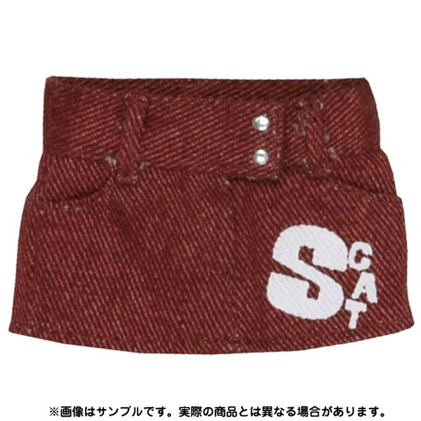 SnottyCat Logo Denim Mini Skirt (Red), Azone, Accessories, 4571117005074
