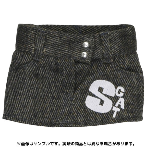SnottyCat Logo Denim Mini Skirt (Black), Azone, Accessories, 4571117005067
