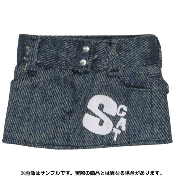 SnottyCat Logo Denim Mini Skirt (Blue), Azone, Accessories, 4571117005050