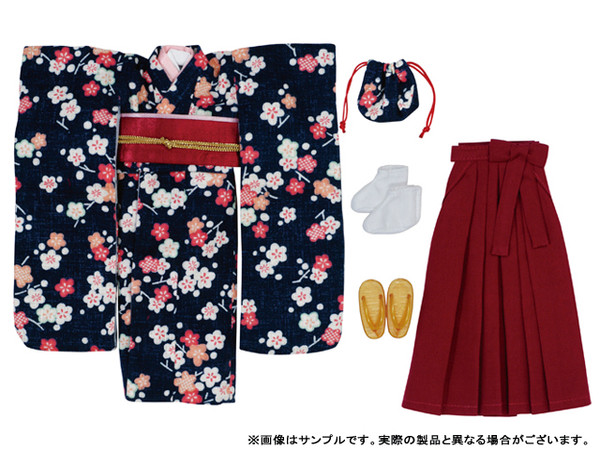 Hakama Set (Plums in Spring, Navy & Red), Azone, Accessories