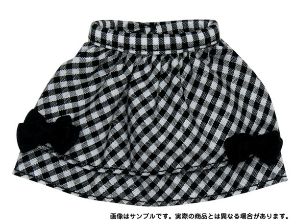 Snotty Cat Mini Check Ribbon Skirt (Black), Azone, Accessories, 1/6, 4571117009669
