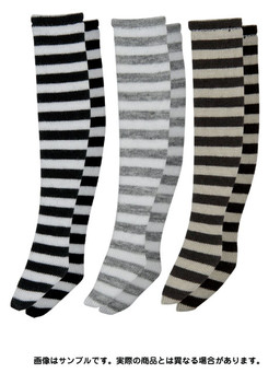 Border Knee Socks (Black&White, Gray&White, Brown&White), Azone, Accessories, 1/6, 4571117009775