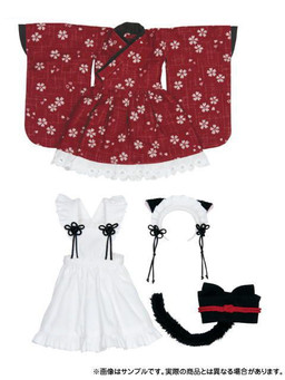 Nekomimi Japanese Style Maid Set (Red), Azone, Accessories, 1/6, 4580116030598