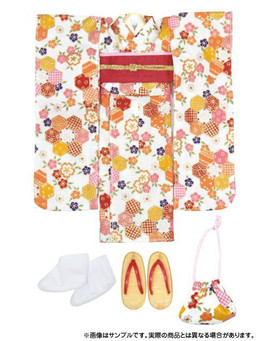 Kimono Set (White, Flower Dress), Azone, Accessories, 1/6, 4580116030628