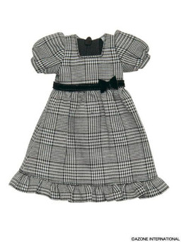 Blue Bird`s Song Ribbon Puff Sleeve One-piece (Glen Check), Azone, Accessories, 1/6, 4580116031434