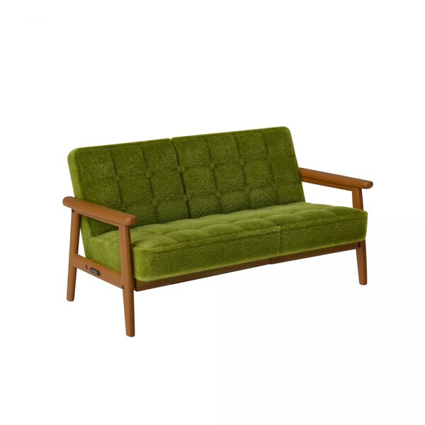 karimoku 60 Miniature Furniture 1st, Miniature [4589573455708] (4. K Chair 2 Seater Moquette Green), Ken Elephant, Trading, 4589573455708