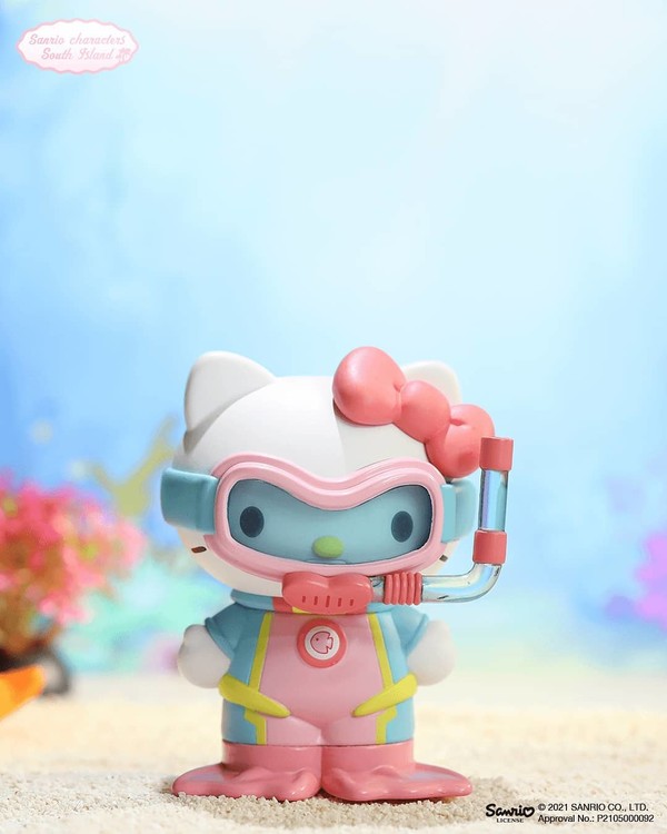 Hello Kitty (Summer Diving), Sanrio Characters, Pop Mart, Pop Mart, Trading