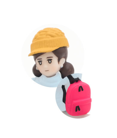 Fuchiko (Knit-bou (Yellow) & Rucksack (Pink)), Cup No Fuchiko, Kitan Club, Trading