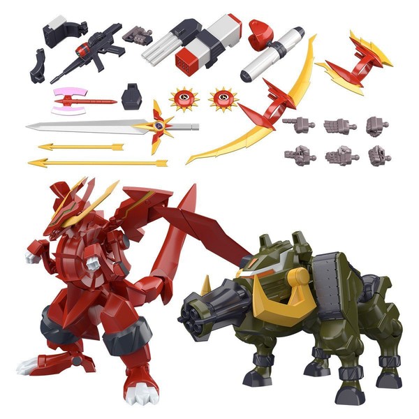Full Armor Dendou Optional Parts & Gatling Boar & Dragon Flare Set, Gear Senshi Dendou, Bandai, Trading