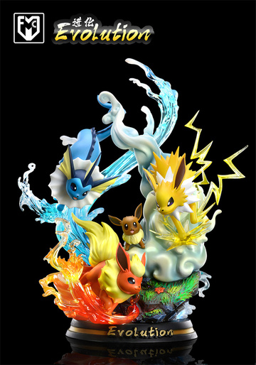 Eevee, Flareon, Jolteon, Vaporeon (Eevee), Pokemon, Individual Sculptor, Pre-Painted