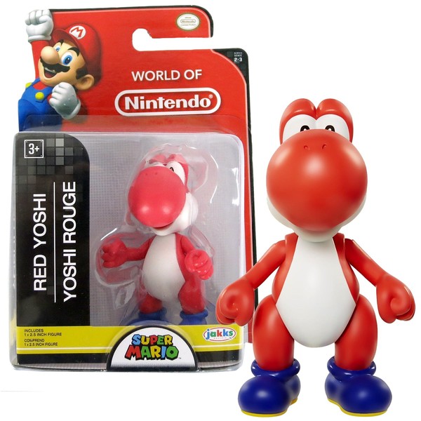 Yoshi (Red, 2.5"), Super Mario Brothers, Jakks Pacific, Trading