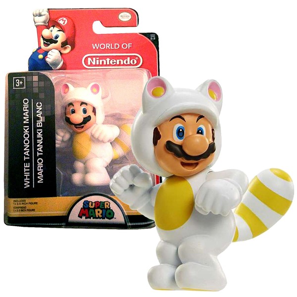 Mario (Tanuki Suit, White, 2.5"), Super Mario Brothers, Jakks Pacific, Trading