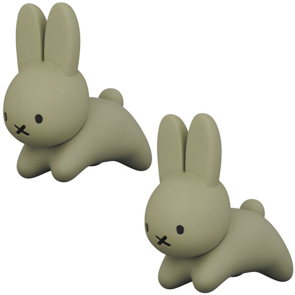 Rabbit (Gray, Set of 2), Miffy, Medicom Toy, Pre-Painted, 4530956157146