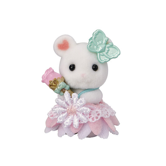 Small Marshmallow Mouse Baby (Yumeiro Baby Princess Set), Sylvanian Families, Epoch, Action/Dolls, 4905040149190