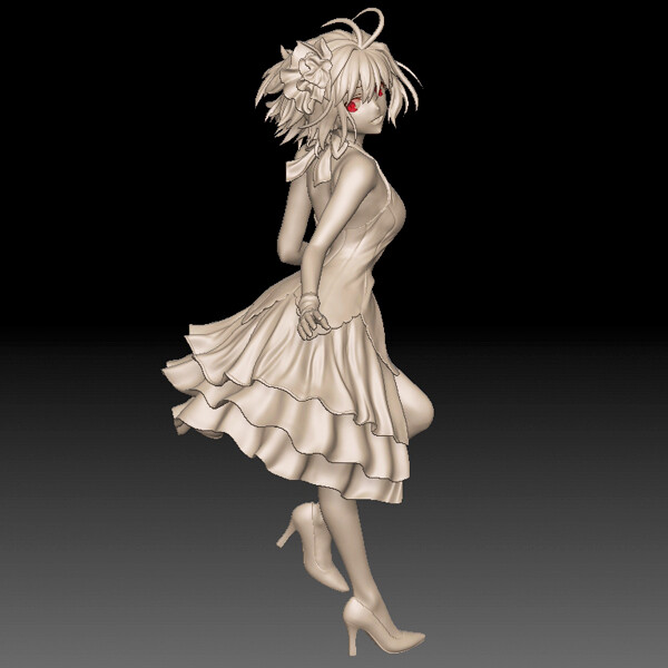 Arcueid Brunestud (10th Anniversary Dress), Tsukihime, rabbit design, Garage Kit, 1/7