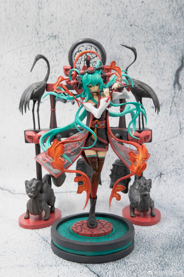 Hatsune Miku (Ling Xiao Jiu Ge), Vocaloid, The Future Animation × Game Student Technology Team Tsinghua University, Pre-Painted, 1/8