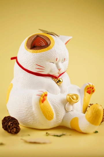 White Fortune Cat (300%), Crotch Staring Cats, Unknown, Pre-Painted