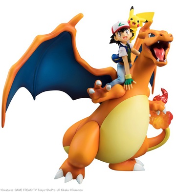 Lizardon, Pikachu, Satoshi (Satoshi & Pikachu & Lizardon), Pokemon, MegaHouse, Pre-Painted