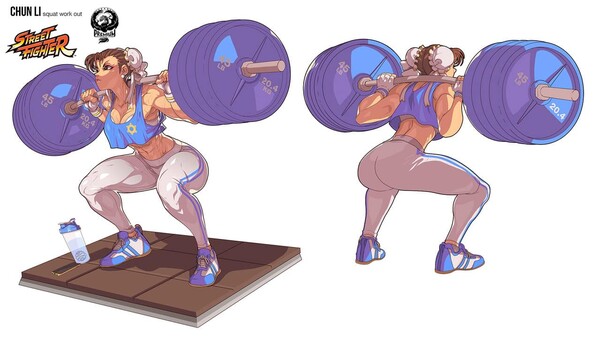 Chun-Li (Squat Work Out), Street Fighter, Premium Collectibles Studio, Pre-Painted, 1/4