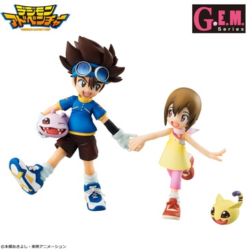 Hikari Yagami, Koromon, Nyaromon, Taichi Yagami (Yagami Taichi & Yagami Hikari with Koromon & Nyaromon), Digimon: Digital Monsters, MegaHouse, Pre-Painted