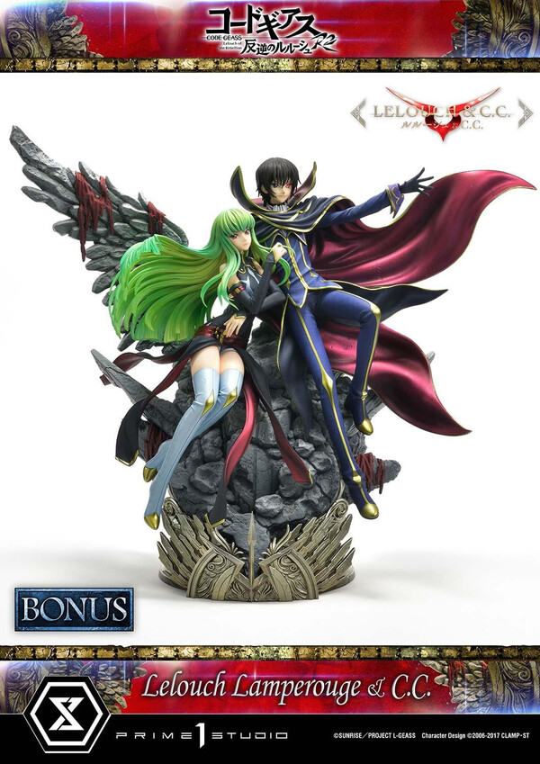 C.C., Lelouch Lamperouge (Bonus), Code Geass - Hangyaku No Lelouch R2, Prime 1 Studio, Pre-Painted, 1/6, 4580708048413