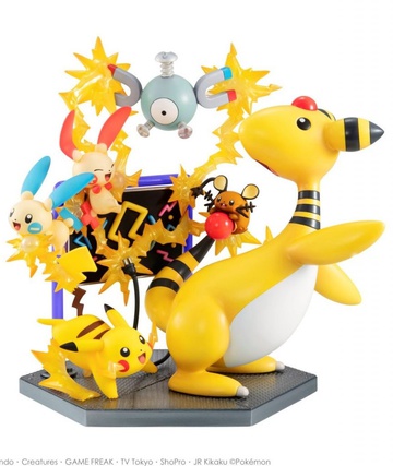 Ampharos, Dedenne, Magnemite, Minun, Pikachu, Plusle (Electric Type Electric power!), Pokemon, MegaHouse, Pre-Painted