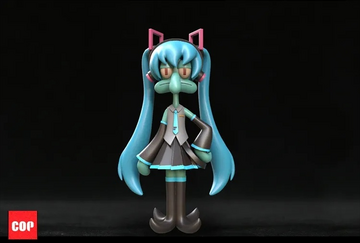 Hatsune Miku, Squidward (Squidward Hatsune), Miku, Sponge Bob Square Pants, Individual Sculptor, Pre-Painted