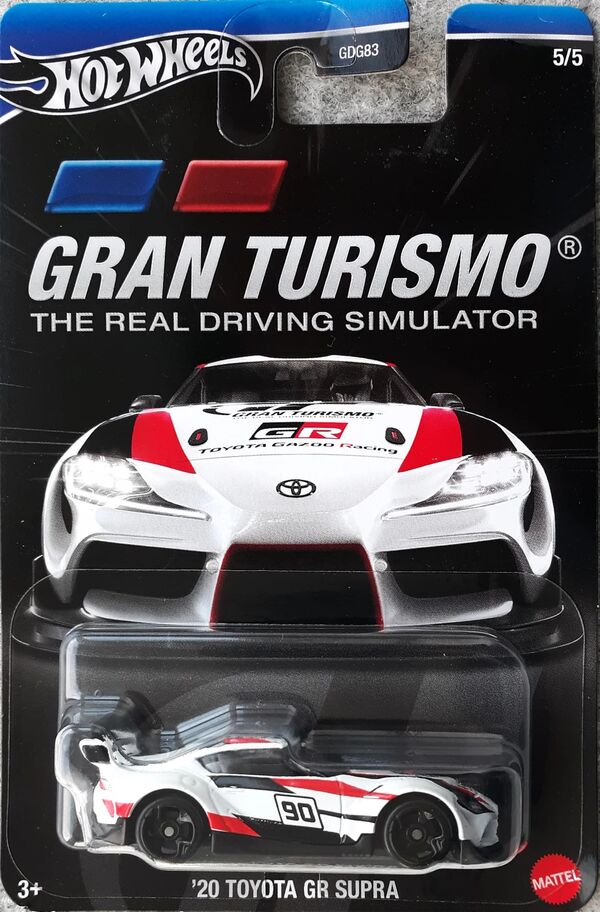 '20 Toyota GR Supra, Gran Turismo, Mattel, Pre-Painted, 1/64