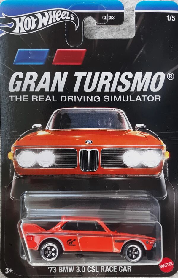 '73 BMW 3.0 CSL Race Car, Gran Turismo, Mattel, Pre-Painted, 1/64