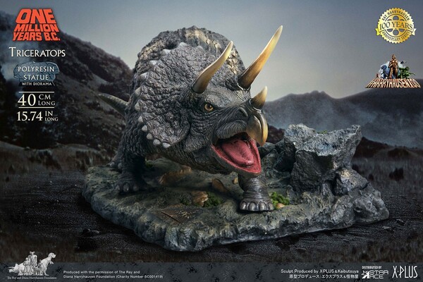 Triceratops, One Million Years B.C., X-Plus, Star Ace, Pre-Painted, 4897057889353