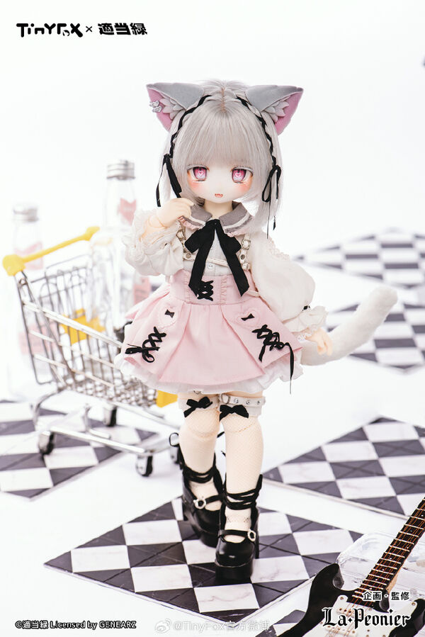 Mass Produced Cat Ears Girl- White Cat, Original, TinyFox, Action/Dolls, 1/6