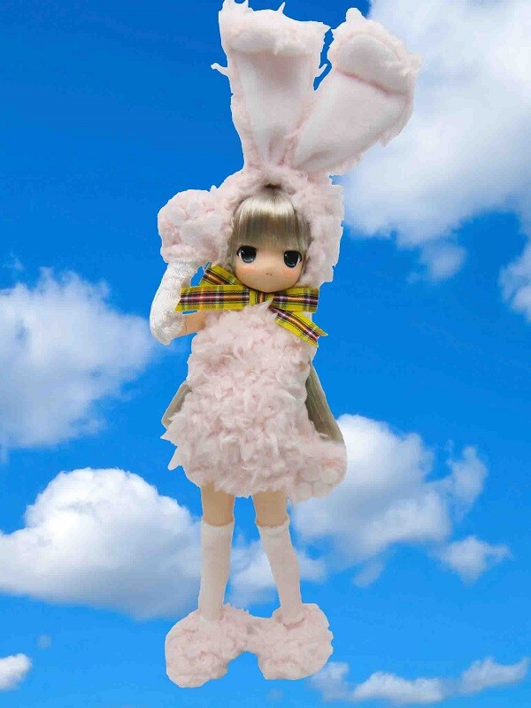 ChiiChi-chan [238227] (Rabbit Costume Poppin Color, Pink (SilHair)), Mama Chapp Toy, Obitsu Plastic Manufacturing, Action/Dolls, 1/6