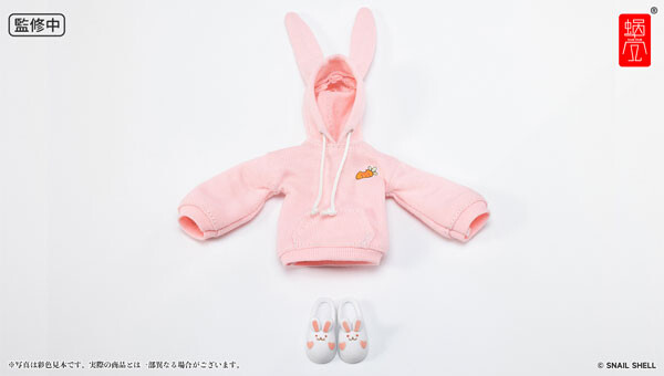 Option Costume Bunny Ear Hoodie, Bunny Slippers (Pink, White), Snail Shell, Accessories, 1/12, 4902273503553