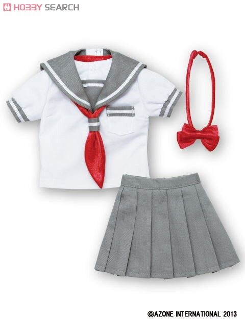 Sailor Summer Uniform Set ((White x Gray)), Azone, Accessories, 1/3, 4580116041631