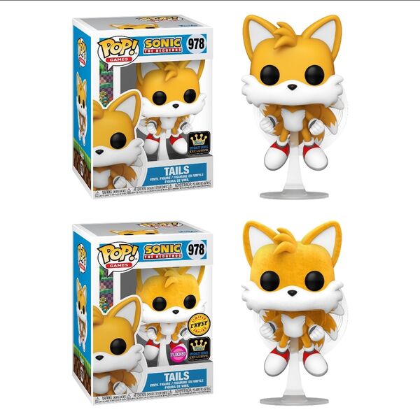 Miles "Tails" Prower (Chase, Flocked, Specialty Series, Flying), Sonic The Hedgehog, Funko Toys, Pre-Painted