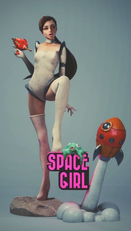 Space Girl, Original, PuniNUKO, Garage Kit