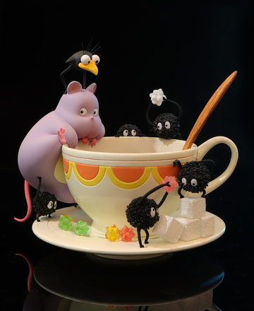 Bou, Makkuro Kurosuke, Yu-bird (Boh's Healing Tea Time), Spirited Away, Individual Sculptor, Pre-Painted