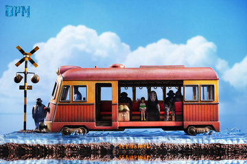 Bou, Chihiro Ogino, Kaonashi, Yu-bird (Hayao Miyazaki Desktop Scene Series 011 Spirited Away Sea Train), Spirited Away, Individual Sculptor, Pre-Painted