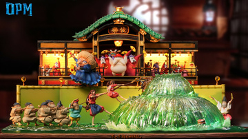 Chihiro Ogino, Kasuga-Sama, Ootori-sama, Oshira-sama, Rin, River Spirit, Yu-Baaba (Hayao Miyazaki Desktop Scene Series 010 Spirited Away RiSpirit), Spirited Away, Individual Sculptor, Pre-Painted