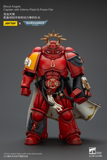 Blood Angels Captain (Blood Angels Captain with Inferno Pistol & Power Fist), 000, Warhammer 40, Unknown, Action/Dolls, 1/18