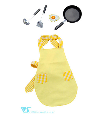Dollfie Dream Accessories [252906] (Fry Pan & Apron Set (Yellow)), Volks, Action/Dolls, 1/3