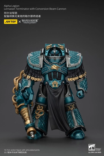 Alpha Legion Lernaean Terminator (Alpha Legion Lernaean Terminator with Con Beam Cannon), Warhammer: The Horus Heresy, Unknown, Action/Dolls, 1/18