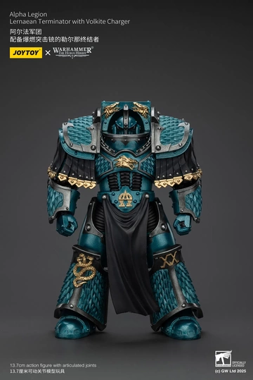 Alpha Legion Lernaean Terminator (Alpha Legion Lernaean Terminator with Volkite Charger), Warhammer: The Horus Heresy, Unknown, Action/Dolls, 1/18