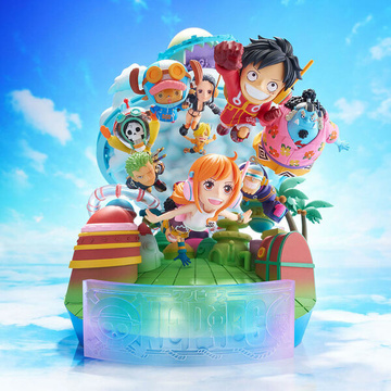 Brook, Franky, Jinbei, Monkey D. Luffy, Nami, Nico Robin, Roronoa Zoro, Sanji, Tony Tony Chopper, Usopp (World Collectable Figure One Piece Egghead), One Piece, Bandai Spirits, Pre-Painted